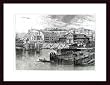 Art Poster Wood Framed Print - Quebec: Market Hall & Landin - Artist: Filmer- Poster Size: 18 X 24