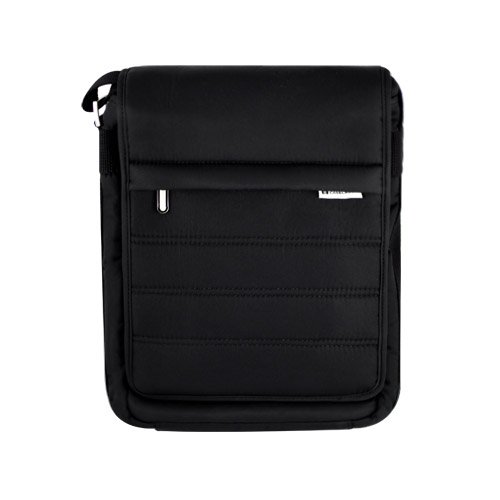 CaseCrown Padded Vertical Mobile Messenger Bag (Black) to Protect the Fujitsu P1510 8.9-Inch Netbook