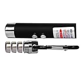 Skque 3 in 1 LED Flashlight, Laser Pointer and Ultra Violet Key Chain, Black