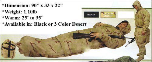 SportingGoods: Sniper Hunters PARKA Tree Stand Jacket Sleeping Bag  BLACK