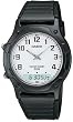 Casio Men's Core AW49H-7BV Black Resin Quartz Watch with White Dial