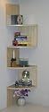 4D Concepts Corner Spacesaver Bookcase, Maple
