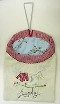 Retro Vintage Shabby Laundry Clothes Pin Bag (Seasons of Cannon Falls)
