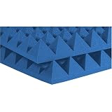 Auralex 4PYR24BLU 4 Studiofoam Pyramid Panels in Blue 6-2′x4′x4 panels