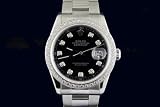 Rolex Men Ss String Datejust 50+ Diamonds 2010 Style Qs