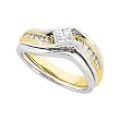 14K Two-Tone Gold Diamond Wedding Set - 0.25 Ct.