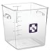 Rubbermaid Commercial Products 1980334 Square Plastic Food Storage Container, Purple Label, 8 quart, Clear