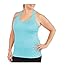 Women's Plus Size Racerback Keyhole Performance Tank Top - Yoga Gym Workout