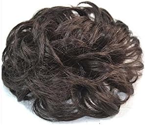Wigico Scrunchie/Scrunchy Bun Up Do Hair piece Hair Ribbon Ponytail Extensions Wavy Curly or Messy black brown