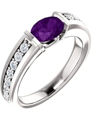 Platinum 7.00x5.00mm Oval Cut Chatham Created Alexandrite and Diamond Ring -- LIFETIME WARRANTY