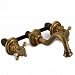 from JoyPockets Vintage Victorian Traditional Wall Mount Widespread Two Cross Handle Bathroom Tap Mixer, Antique Brass