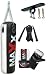 Search : 5pcs set 5ft blK/W Rexion Leather boxing punchbag , ceiling hook rope, Gloves