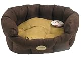 40 Winks Cappuccino Suede Oval 20 Inch