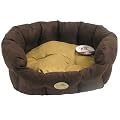 40 Winks Suede Oval Dog Bed 32-inches, Cappuccino