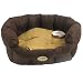 40 Winks Suede Oval Dog Bed 32-inches, Cappuccino