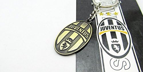 Bronze Two-sides Official Football Club Metal Badge Keyring Key Chain Soccer Souvenir XMAS Gift (for Juventus)