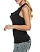 Zeagoo Womens Faux Crystal Twinset Tank Top Blouse Black Medium, Medium, Black