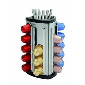 Brabantia 418709 Nespresso Coffee Capsule Dispenser- Matte Steel Finish- Pack of 2