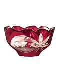 IMAGE OF Dale Tiffany GA80586 Red Floral Decorative Crystal Bowl , 10-1/4-Inch by 5-3/4-Inch