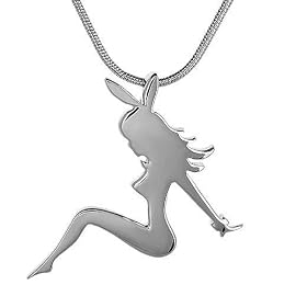 White Trash Charm for Playboy Bunny Mudflap Girl Necklace WTC Authentic Licensed Jewelry CPBN2672
