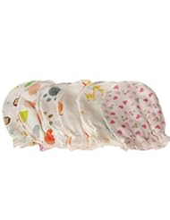 Toy: ZHW Baby Girls Organic Cotton No Scratch Mittens Crawling Socks (0-3 Months) 6 Set - ZHW