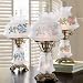 Floral Hurricane Lamps With Hand-Blown Glass Shades