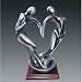 Sale - Soulmates Lovers Sculpture - The Universal Symbol of Love