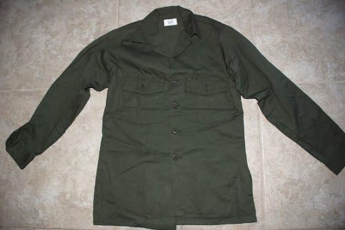 BRAND NEW US ARMY ISSUE - VINTAGE 1980s SHIRT MEN'S UTILITY LONG SLEEVES SHADE 507 - 15 1/2 X 33