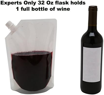 Sneak a Drink Cruise Flask Kit - Booze Liquor Bag Set - 8-Pack (2x32oz, 4x16oz, 2x8oz) Various Package Quantities Available - Plastic Rum Flask, Camping, Concerts, Tailgates - Compare to Rum Runner