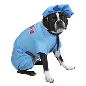 ER surgical scrub dog costume