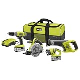 RYOBI 18V 4 Tool ONE+ Lithium 18 Volt Combo Kit