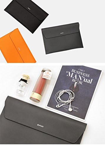 Pinetti Men's Real Leather Velcro Flap Clutch One Size Orange