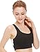icyzone Workout Sports Bras for Women - Fitness Athletic Exercise Running Bra Yoga Tops (L, Black)