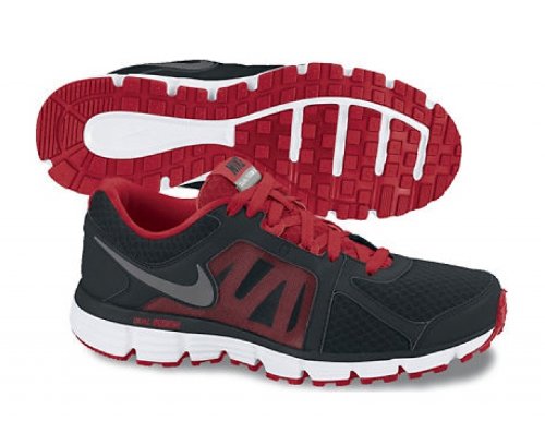 NIKE Dual Fusion ST 2 Herren Laufschuhe, Schwarz/Rot/WeiÃ?, 44.5