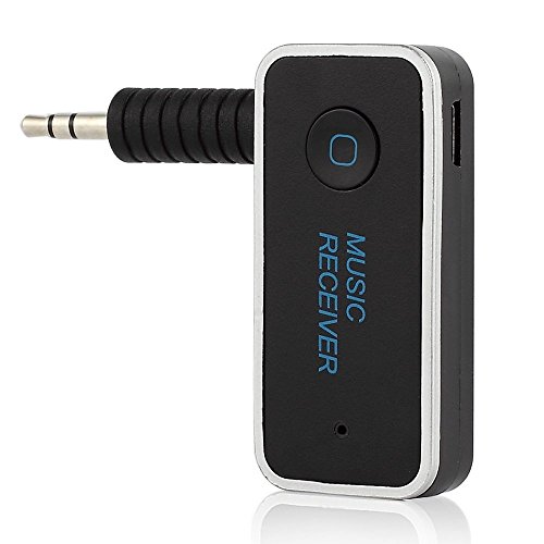 Bluetooth Receiver - Rayway Bluetooth 4.1 Wireless Audio Receiver for Home Stereo System, Headphones, Speakers (3.5mm AUX Car Kit, Hands-Free call, A2DP, Buit-in Microphone, 8 Hours Playtime)