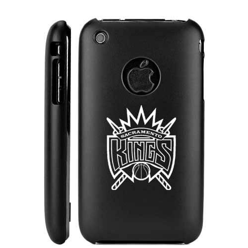 Apple iPhone 3G 3GS Black Aluminum Metal Case Sacramento Kings