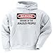 WARNING BEWARE OF THE JEALOUS PEOPLE Adult Hooded Sweatshirt LARGE