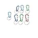 uxcell 7 Pcs 5# Screw Lock Mini Multicolor Aluminum Carabiner Hook w Keyring
