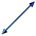Steel Straight Industrial Barbell Ear Body Piercing w/Cones 14G
