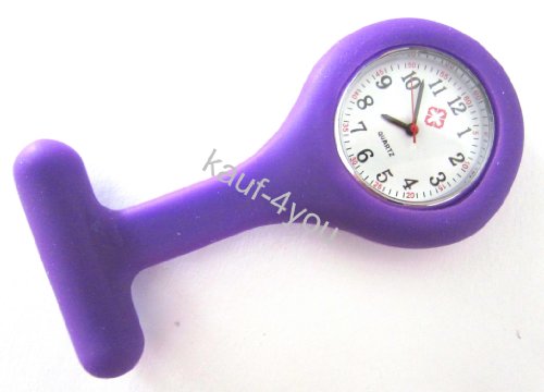 Produkt-Bild: CELRIC Schwesternuhr Uhr Krankenschwesteruhr Sili Design Lila