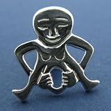 Sterling Silver Sheela Na Gig Brooch - Made in Ireland