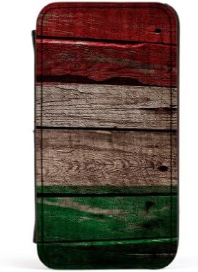 Vintage Flags - Wooden Italian Flag - Flag of Italy - bandiera d'Italia Premium Faux PU Leather Case, Protective Hard Cover Flip Case for Apple® iPhone 4 / 4s by UltraFlags + FREE Crystal Clear Screen Protector