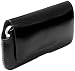 Krusell Large Hector Horizontal Smooth Leather Universal Case with Multidapt, Beltloops and Spring Clip for Mobile Phones and iPhone - Black