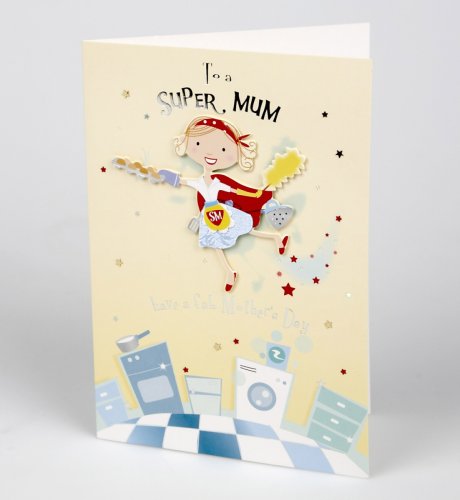 Super Mum Handcrafted Mother's Day Card