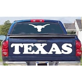 Giant 4' TEXAS Tailgste SIGN & 12 TEXAS LONGHORN GRAPHIC Vinyl Stickers Decals by SUV Tailgate