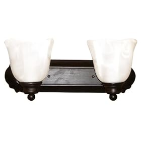 Yosemite Home Decor 92192VB Mahogany 18-Inch 2-Light Bathroom Vanity, Venetian Bronze by Yosemite Home Decor