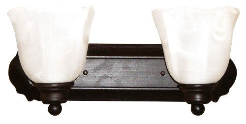 Yosemite Home Decor 92192VB Mahogany 18-Inch 2-Light Bathroom Vanity, Venetian Bronze