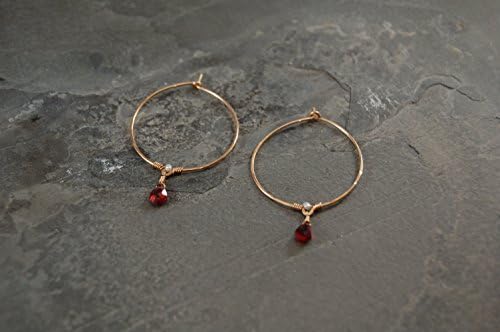 Desert Flower Collection Simply Hammered Gold Hoop Earrings