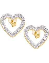 0.22CTW DIAMOND HEART EARRINGS