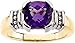 14 karat yellow-gold Genuine Amethyst Ring title=